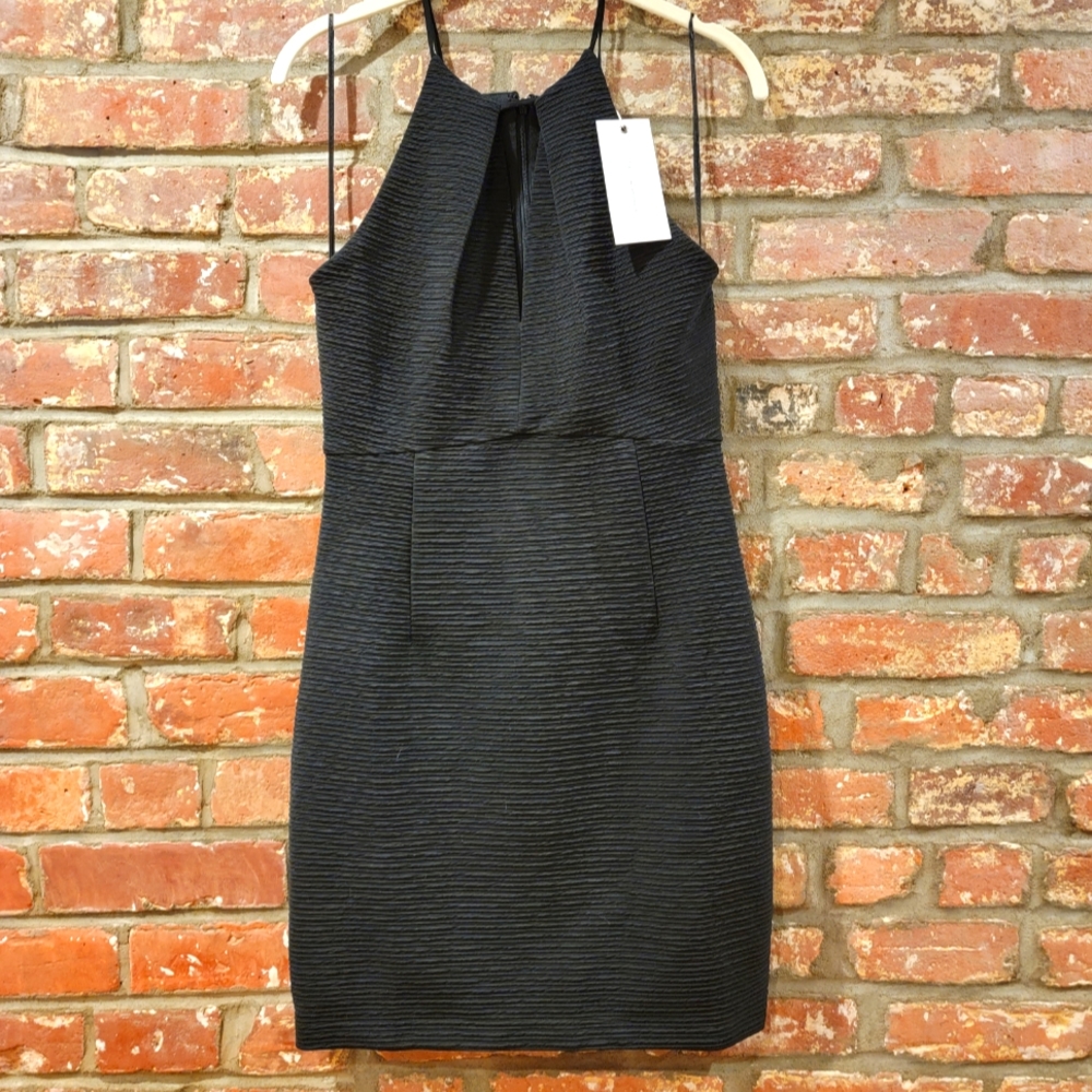 Black bodycon halter dress (NWT)